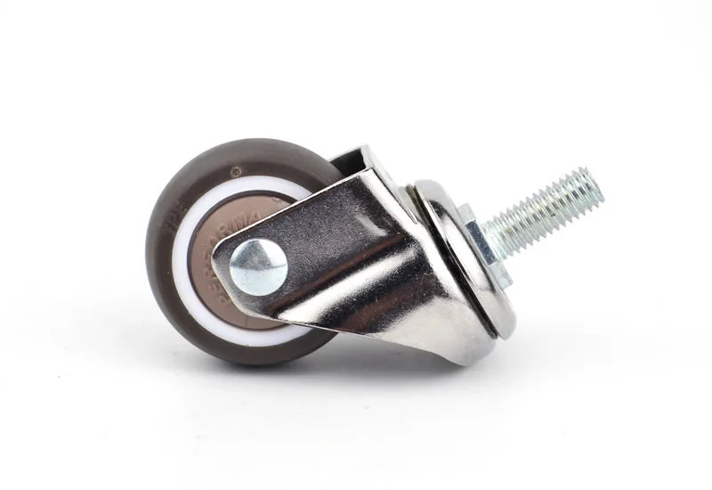 51050 ролик поворотный. колеса для тележки 50 мм m8. бесшумные колеса. колесо поворотное мебельное с болтом m8. бесшумные колеса.