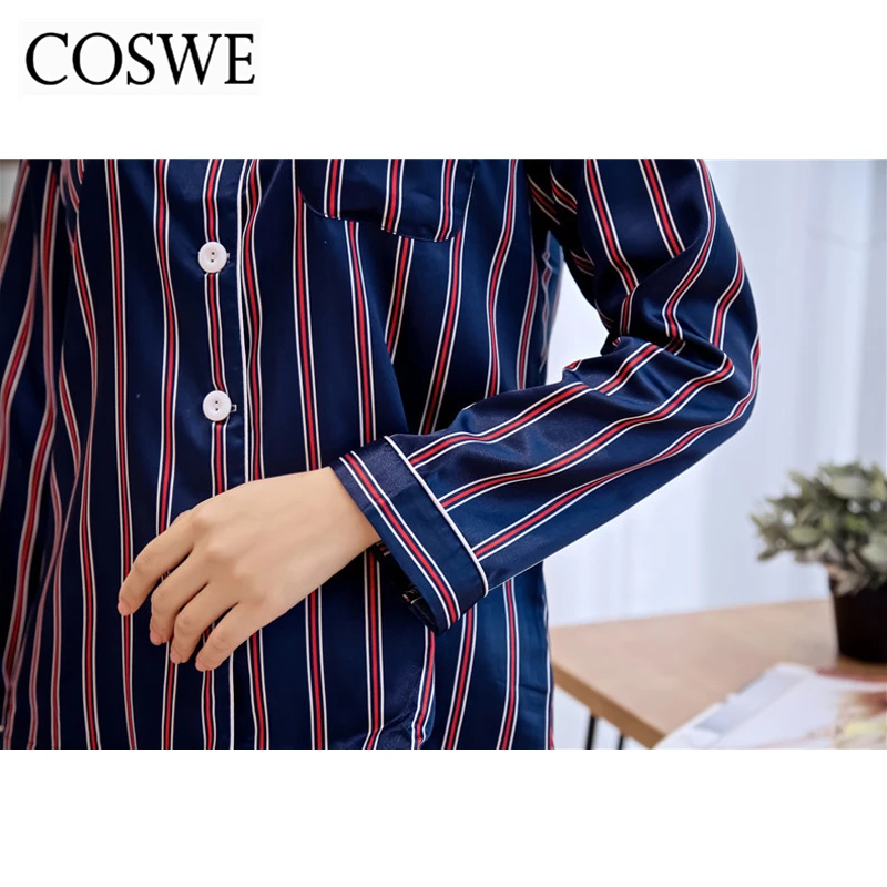 Пижамный комплект coswe Для женщин S Пижама с Брюки для девочек длинная одежда