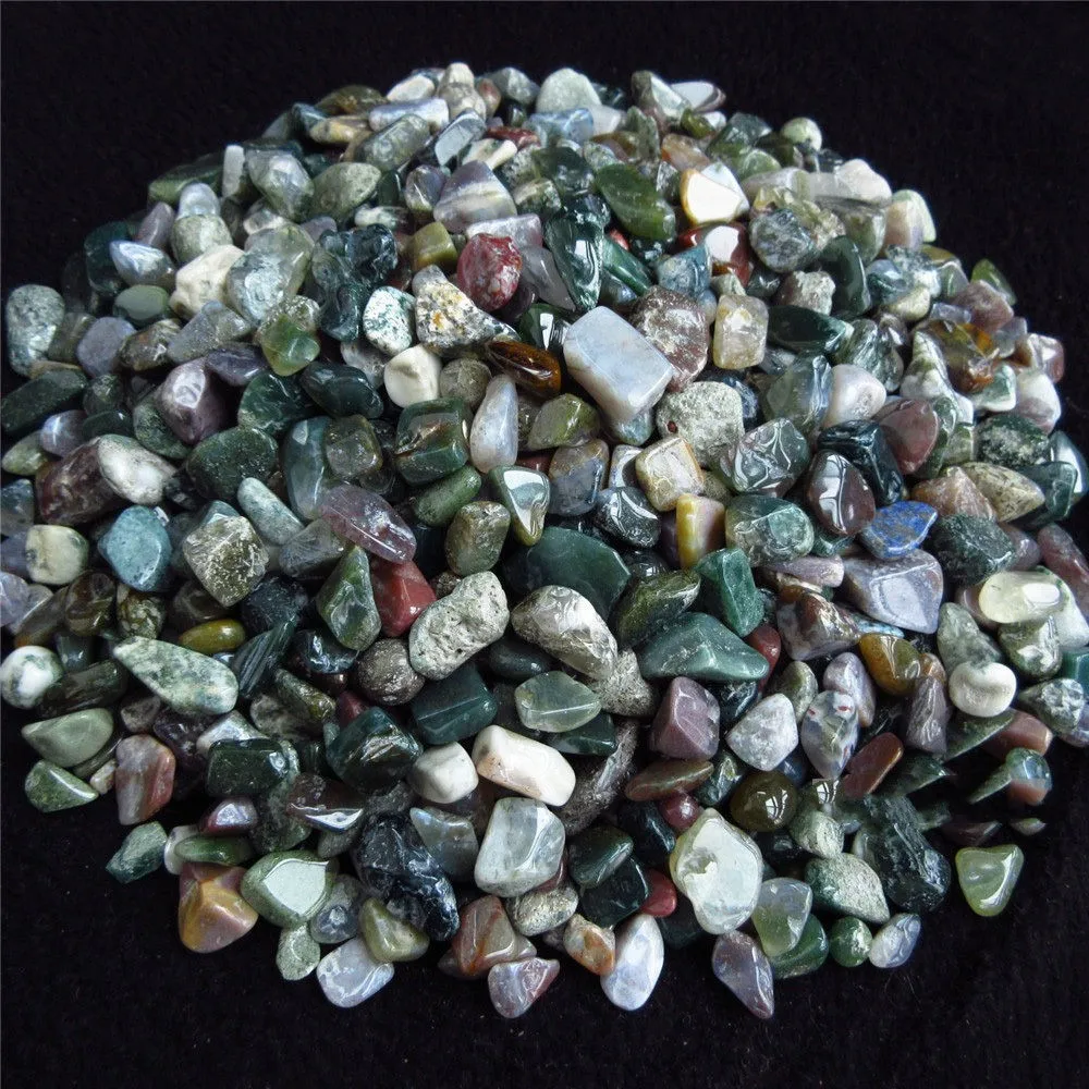 

100g Natural Green Moss Agate Tumbled Stones bulk Crystal Healing Reiki