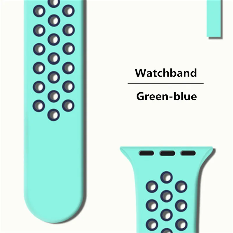 green-blue Soulusic 42 мм смарт-браслет кремнеземный ремешок Ремешок Красочные S226 умные часы аксессуары ремешок для мужчин wo мужской сменный ремешок - Цвет: green-blue