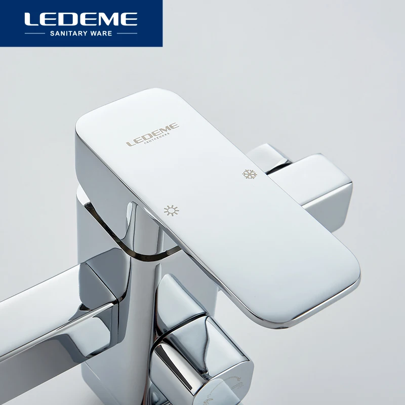 ledeme bathtub faucet hot and cold bath faucet bathroom faucet set bathroom mixer with hand spray shower head mixer taps l3233 free global shipping