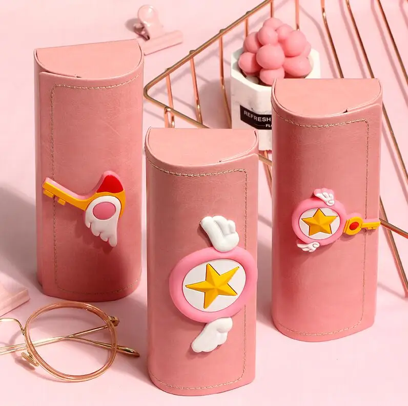 Прозрачная карта KINOMOTO искатель карт Sakura Путешествия Женские очки для глаз коробка сумка чехол Защита Коробка для переноски очки аксессуары