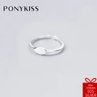 Женское кольцо в форме эллиптика PONYKISS, офисное ювелирное изделие из 100% серебра с изменяемым размером, на день рождения, годовщину