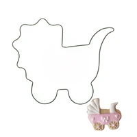 1pcs baby carriage shape cookie cutter stainless steel fondant cutter baking cookie mold biscuit mould press icing set stamp