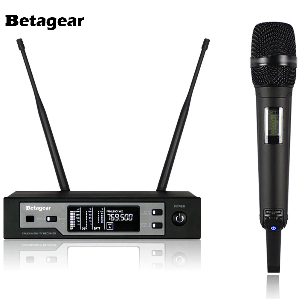 Betagear сценический микрофон с истинным разнообразием skm9100 беспроводной система UHF