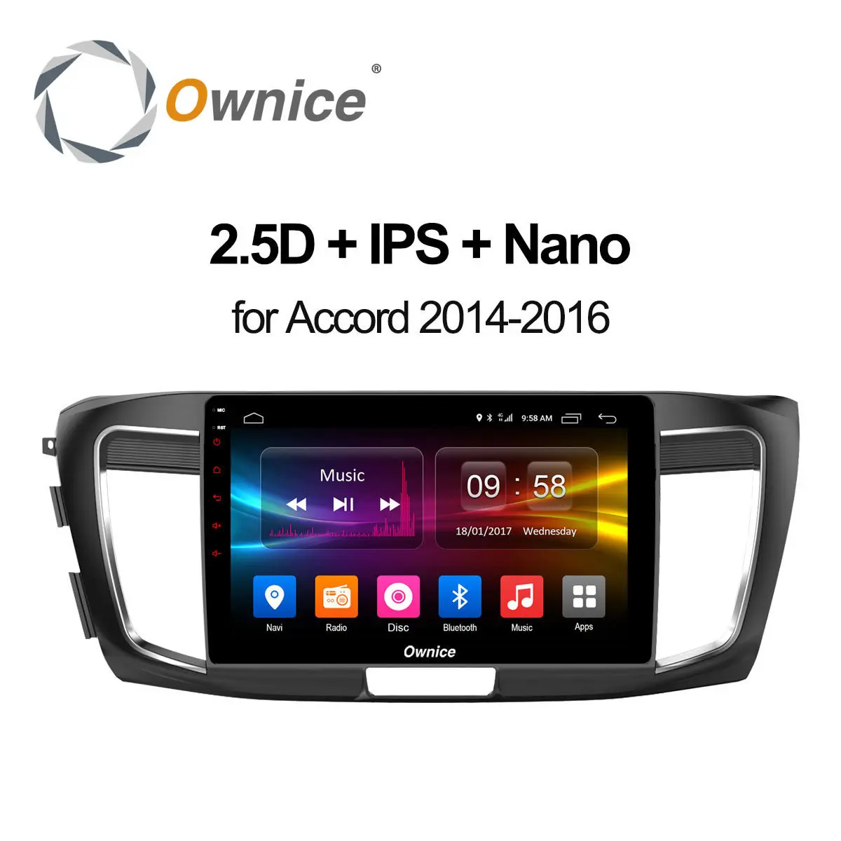Ownice C500 + 10.1 "Android 6.0 для Honda Accord 2014 2015 2016 автомобилей Радио GPS плеер 2 ГБ Оперативная