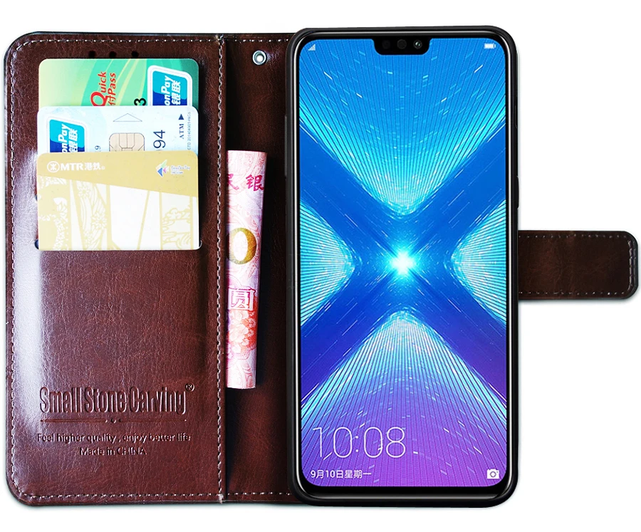 Кожаный чехол для Honor 8X, чехлы-бумажники для Huawei Honor 8X, чехол с откидной JSN-L21, Магнитный чехол для телефона, чехол для Honor 8X, чехол со слотом для карт