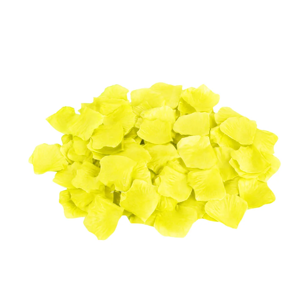 Yellow 500pcs 1000 шт, искусственные лепестки цветов, шелковые лепестки роз, искусственные цветочные лепестки для Свадьбы вечерние украшения - Цвет: Yellow 500pcs