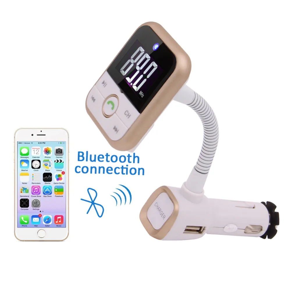 Bluetooth Handsfree fm передатчик модулятор двойной USB Car Kit MP3 плеер с 5 В 2.1A Автомобильное
