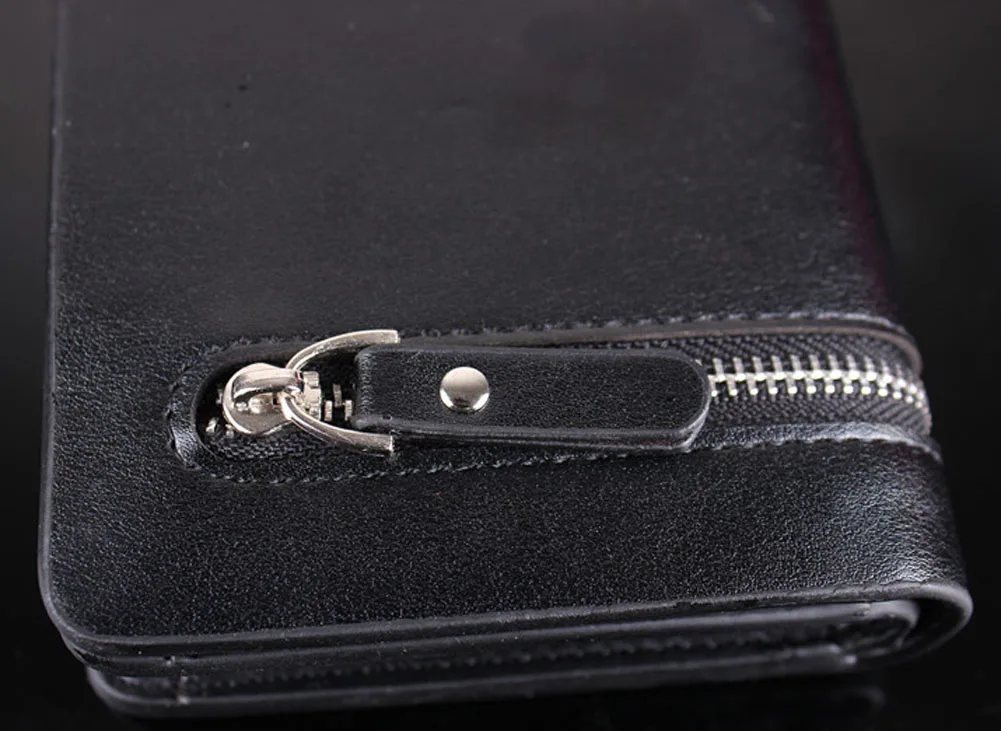 2016 Новая модная длинная сумка на молнии мужской кожаный кошелек джентльмен Tote