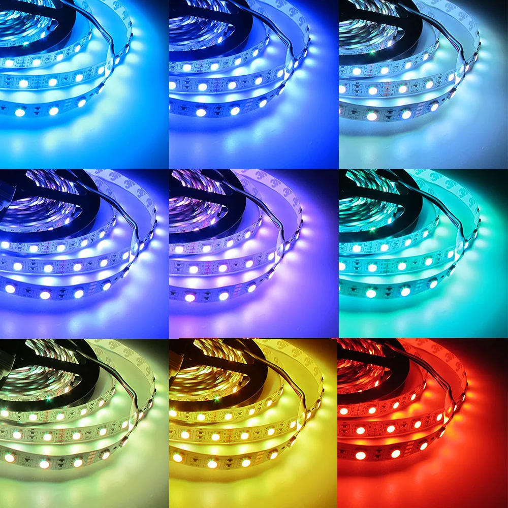 DC12V светодиодный полосы 5050 RGB IP20 не обладает водонепроницаемостью: для