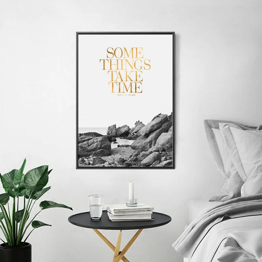 ASAPFOR некоторые вещи Take Time цитаты печатает черный и белый плакаты Nordic Home