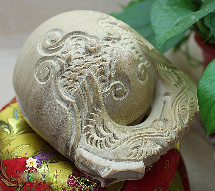 Натуральная древесина buddism Taoism деревянная рыба muyu множитель ручной работы резьба