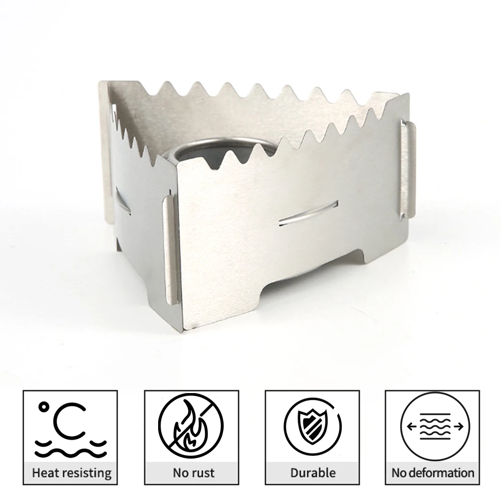 Уличная ветрозащитная спиртовая горелка из нержавеющей стали для кемпинга