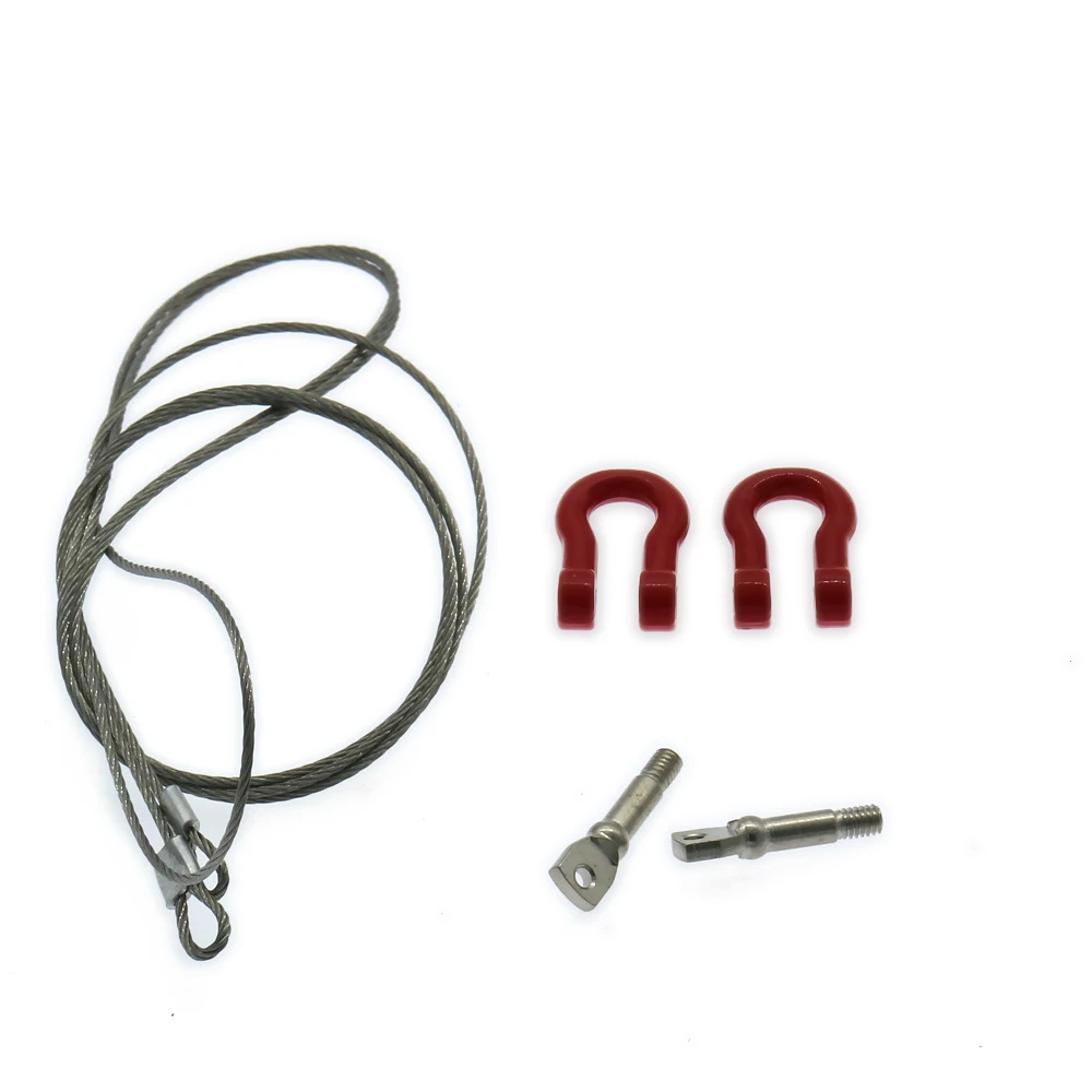 1Set RCAWD Metal U Shape Trailer Hook With Steel Wire Rope For Rc Hobby Car Crawler Scale Parts FZ0018 | Игрушки и хобби