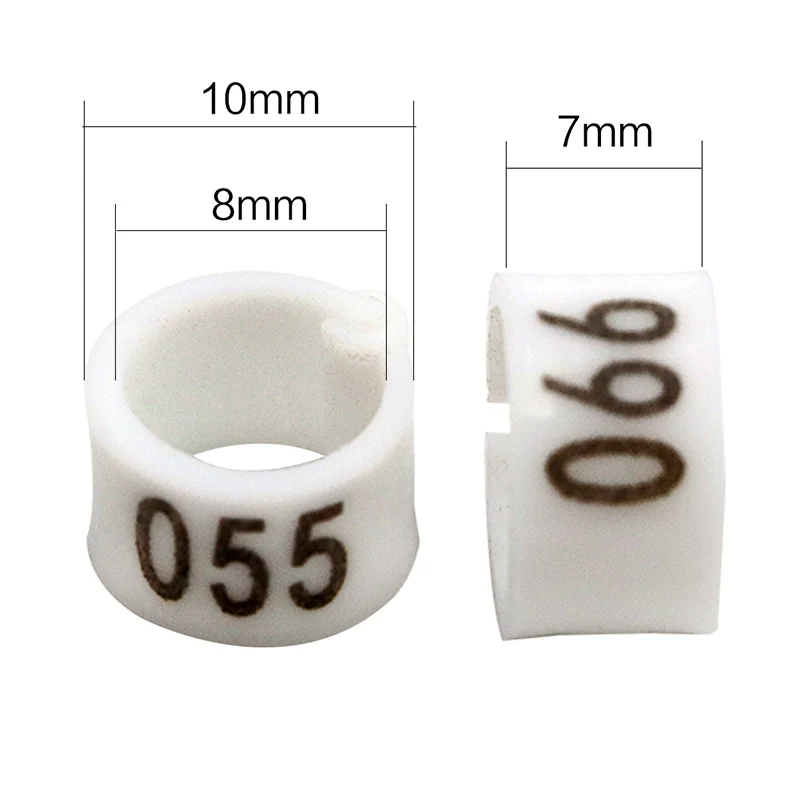 2 Set Of 1-100 Numbered 10mm Poultry Bird Pigeon Duck Chicken Clip Leg Color Foot Rings Pet Management Logo Identification Tool