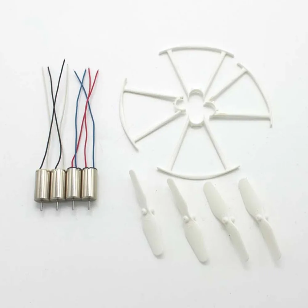 4pcs RC Drone Motors CCW CW Engine Motor Propellers Protective Rings Spare Parts for SYMA X21 X21W X22W Quadcopter |