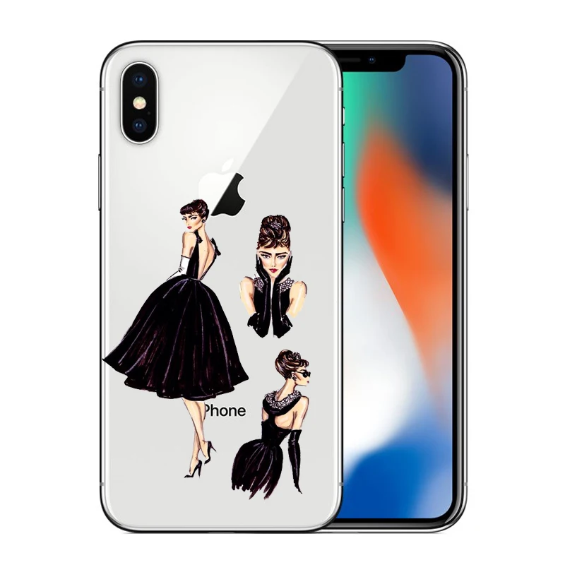 Одри Хепберн Мода девушка леди сотовый Жесткий ПК телефон чехол для iphone 6 6S 7 8 Plus 5S