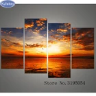 4 шт., алмазная вышивка сделай сам, картина стразы, Триптих, Алмазная мозаика Алмазная Вышивка крестиком, алмазная живопись 5d Sea sunset
