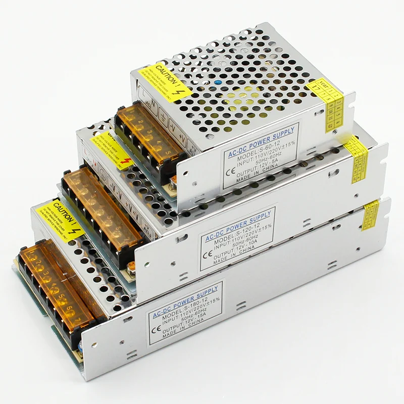 DC12V 1A 2A 3A 5A 8.5A 10A 15A 20A 30A светильник светодиодный трансформатор адаптер питания для