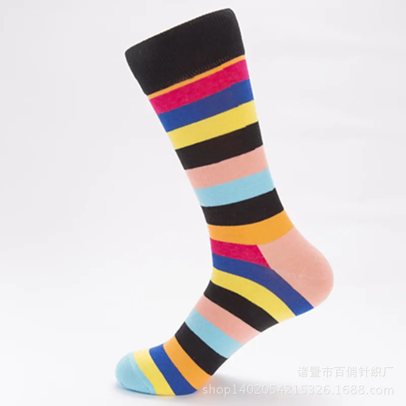 Spring and Autumn Happy Personality Stripes Socks | Женская одежда