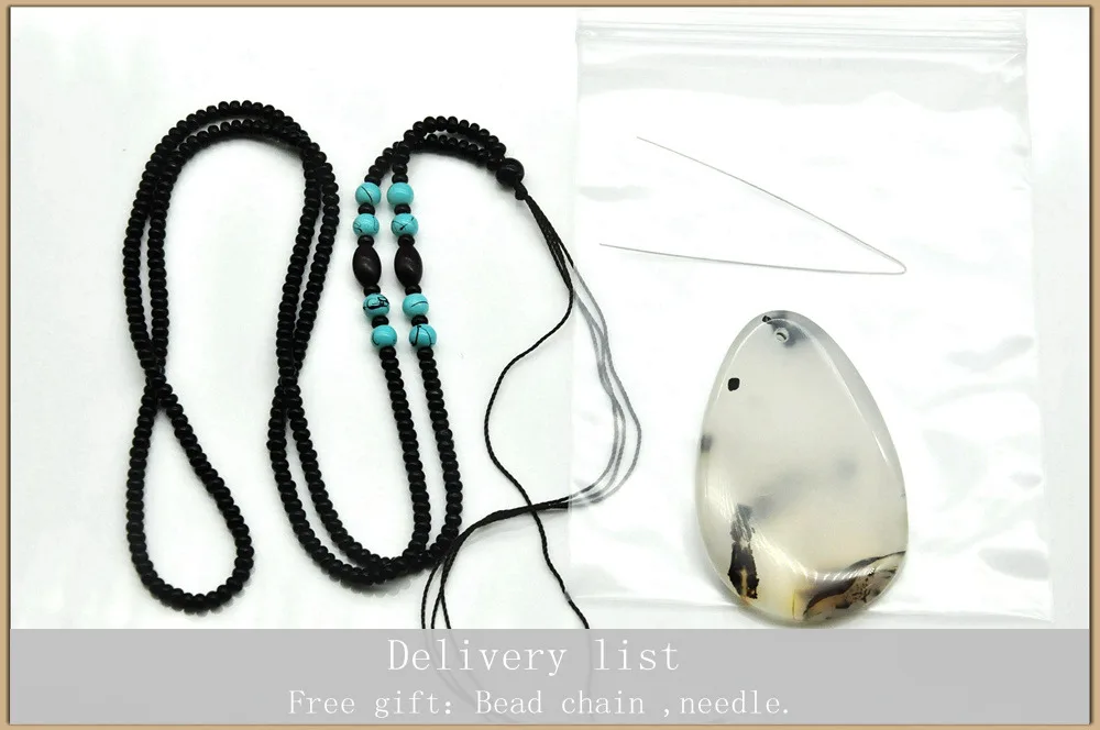 Женское ожерелье с подвеской в виде халцедона из натурального океана Yumten