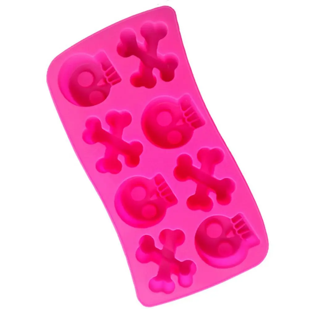 Семья выпечки торт поп формы 8 отверстий Хэллоуин Череп шоколадный пудинг