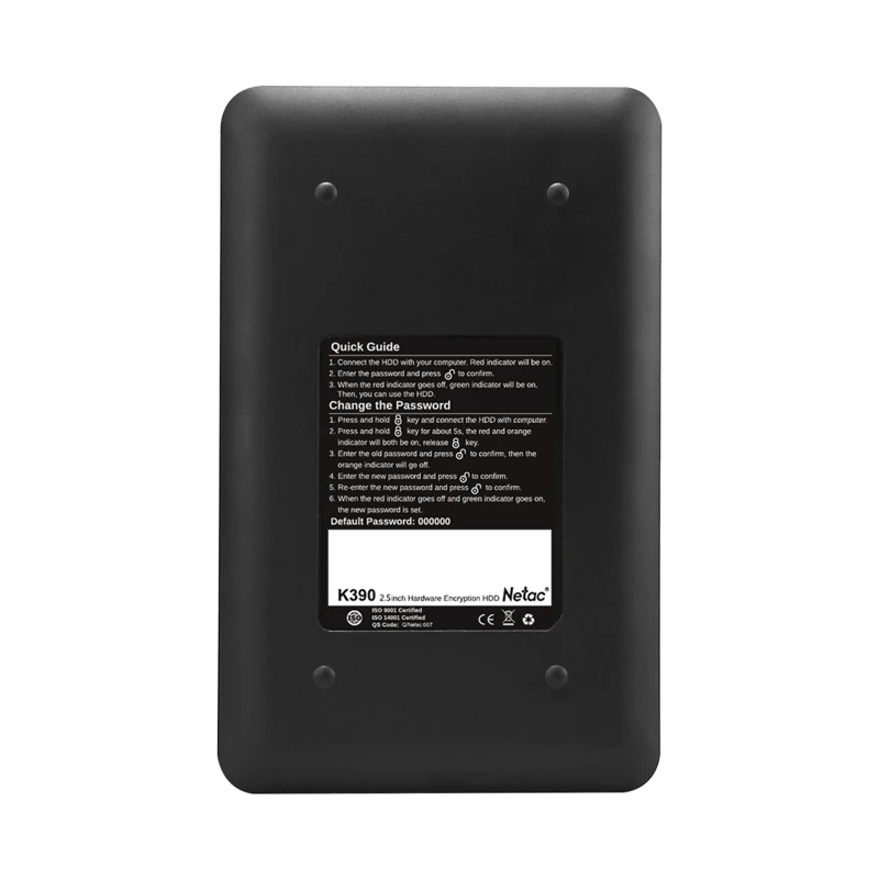 Netac K390 USB3.0 Внешний Жесткий Диск 500 ГБ 1 ТБ 2 Блокировка Клавиатуры HDD AES 256-битное