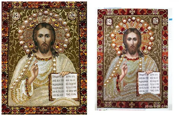 5d DIY Алмазная вышивка особой формы, липкая Алмазная Вышивка крестиком, алмазная живопись, религиозная фигура, Алмазная мозаика для украшения - Цвет: Not finished