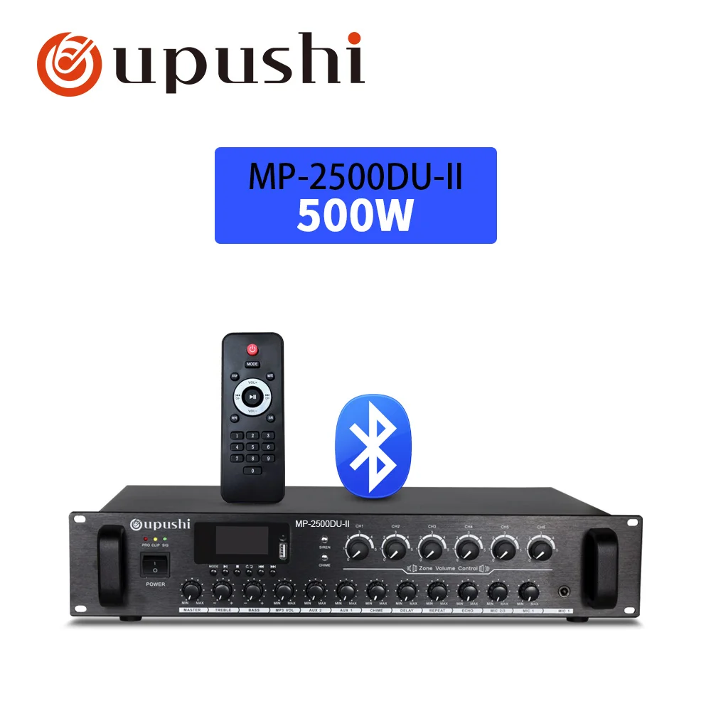 500 watt 6 зон pa усилитель bluetooth домашний аудио усилитель с пультом дистанционного управления, USB, FM для ресторана магазин фоновая музыкальная система - Цвет: 500 watt