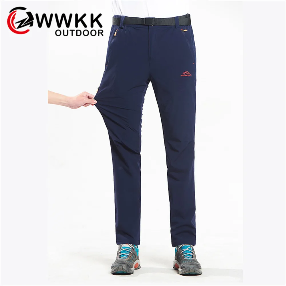 

WWKK Women Men Outdoor Hiking Pants Quick Dry Breathable New Fishing Softshell Trousers Tactical Trekking Mountain Elastic Pant