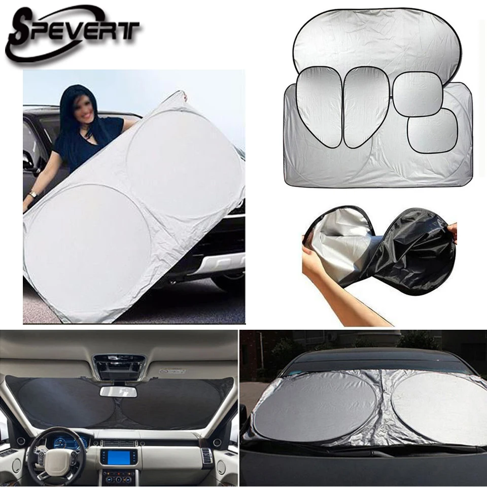 

SPEVERT 6x Sunshade Shade Suction Cup Folding Parasol Car Protection Window