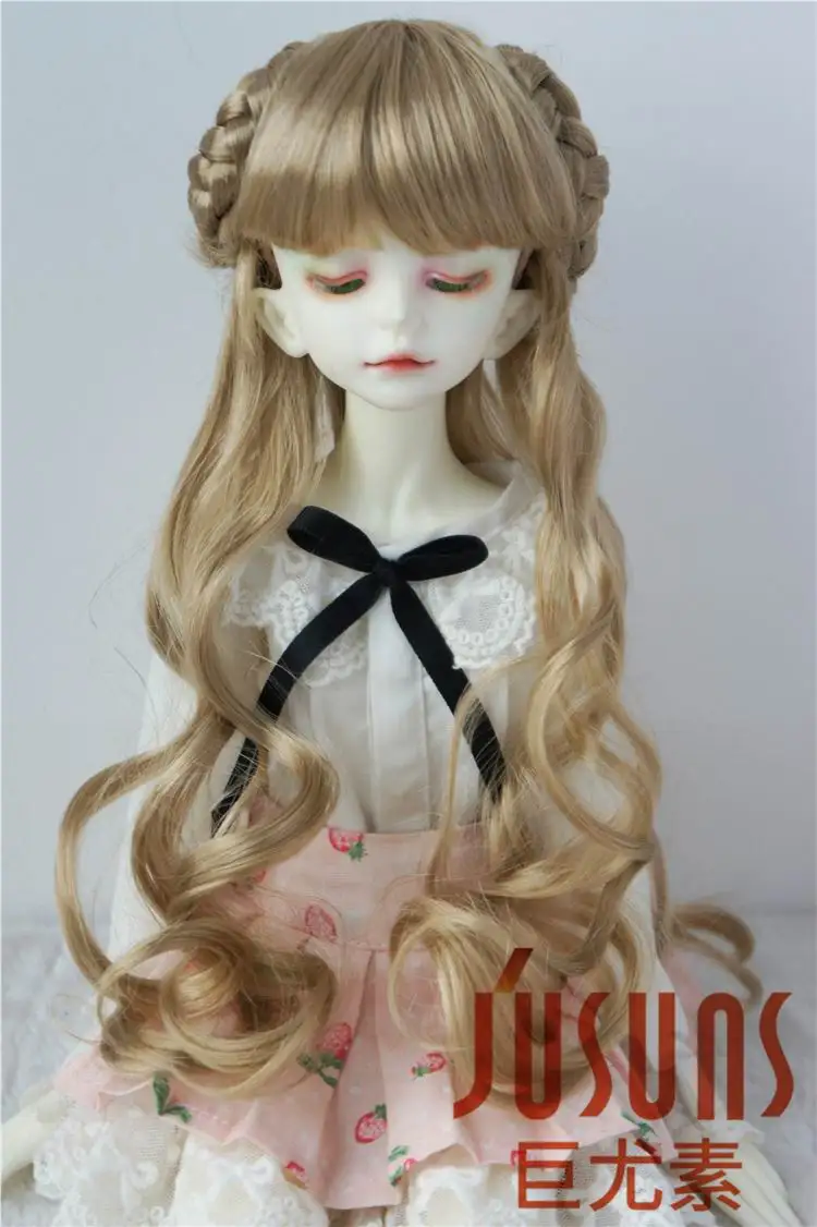 JD125 1/4 MSD парик куклы Celine длинный синтезированный мохеровый для 7-8 дюймов