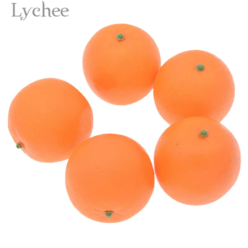 Искусственные апельсины Lychee Life 5 шт. имитация фруктов домашние поделки украшения