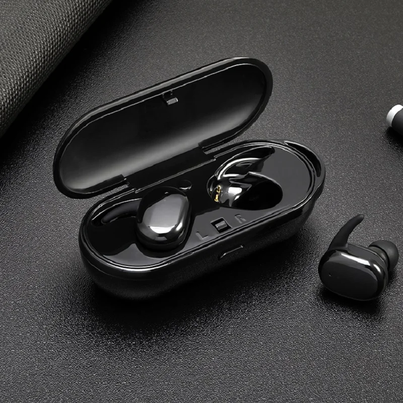 Размер мини Беспроводной наушники вкладыши TWS Bluetooth 5 0 гарнитура с зарядный чехол