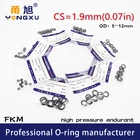 Уплотнительные кольца из фторкаучукового каучука, черные, FKM, 15 шт.лот, cs1.9 мм, OD56789101112*1,9 мм