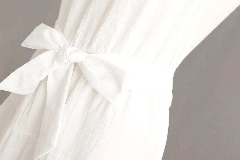 2019 New Sexy Halter Collar Backless Women Dress Holiday Beach Tide Bow Sashes Maxi Long Strapless White Dresses Vestidos | Женская