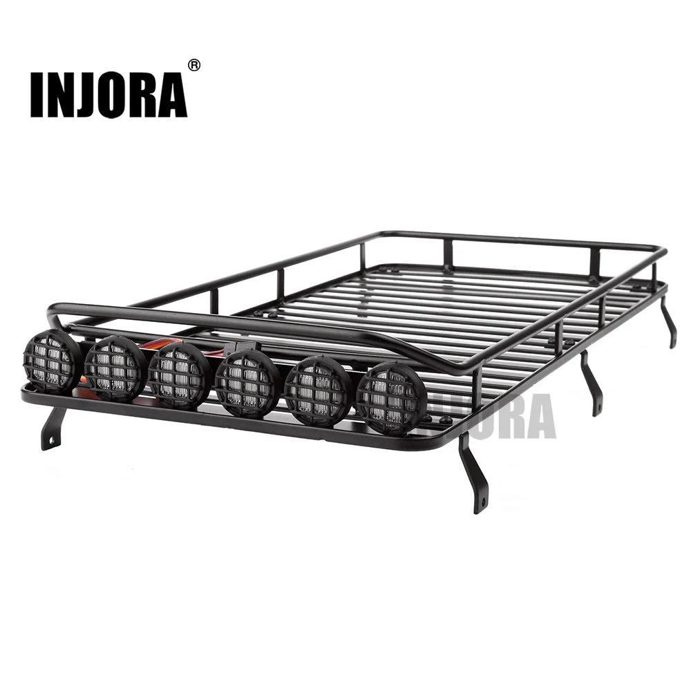 INJORA багажник на крышу с светильник для 1/10 RC Гусеничный D110 Traxxas TRX 4 тяги хобби км2|1/10