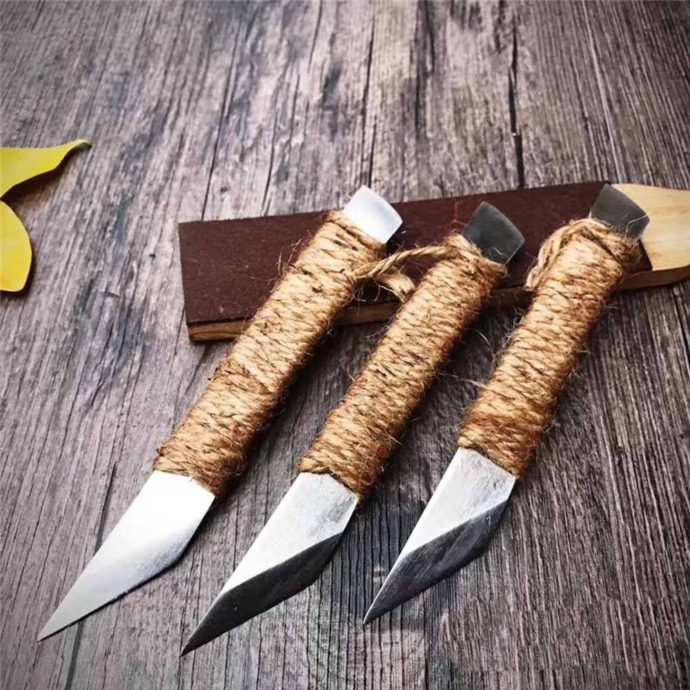 Сделай Сам кожевенное ремесло вырезанный выдолбленный нож ручной работы|Резка| |