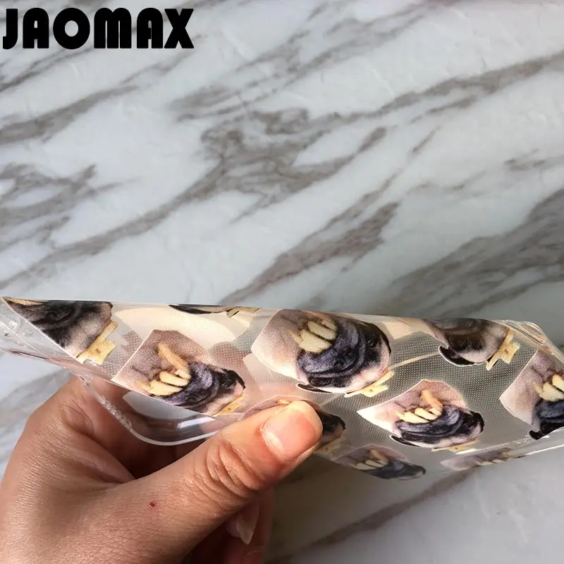 Милый питомец голова мультфильм животное щенок бульдога мопса чехол для iPhone Xs Max 8