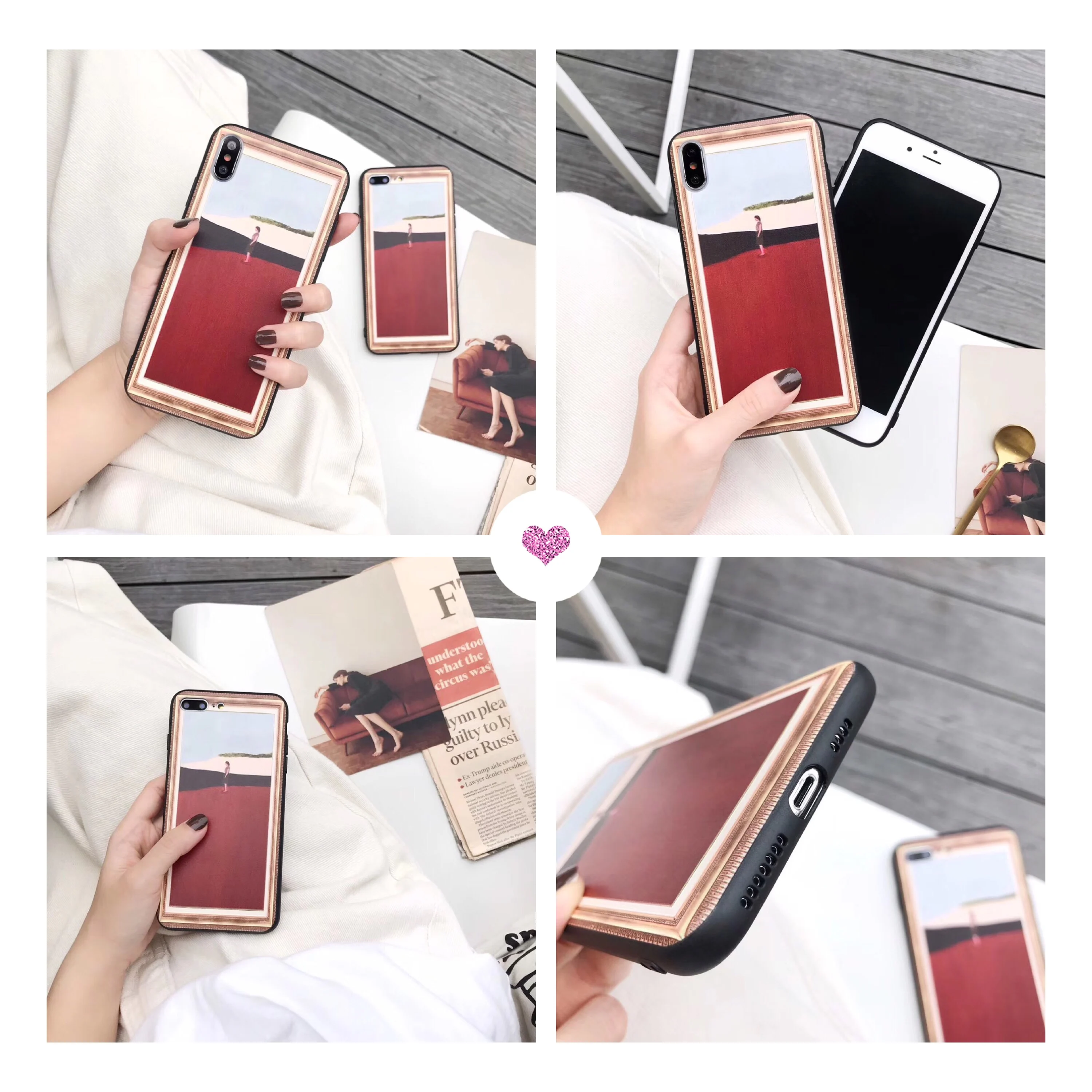 Художественный цветной чехол для iphone 6 6S Plus X XS MAX Простые ретро Чехлы XR 7 8Plus PC