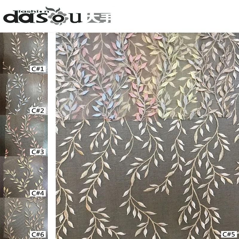3D Embroidery Short 1 Yard Evening Wedding Dresses Fabric Special DIY Hand Make | Дом и сад