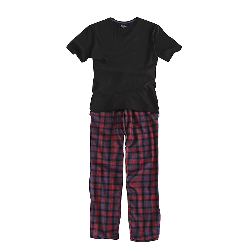 

Plus Size 100% Cotton Short-sleeve Pyjamas Men Summer Home Simple Casual Mens Sleepwear Pijamas Pajamas Sets for Male Sleepwear