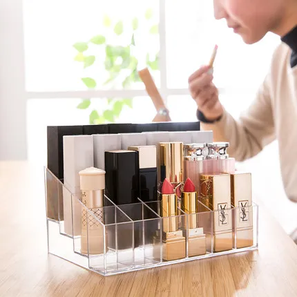 

Creative Lipstick Holder Acrylic Makeup Organizer Desk storage Plastic Box