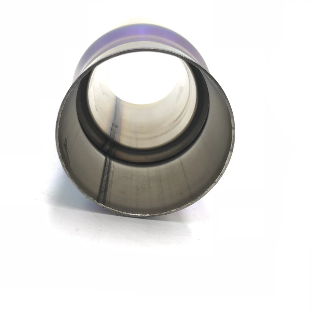 1 Pcs 2.5'' Inlet 3'' Outlet Universal Exhaust Muffler Tip 304 Stainless Steel Pipe Colorful Tailpipe |