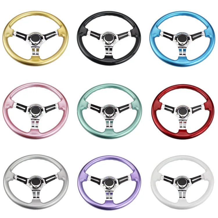 Серебряный Новый 350 мм 14 дюймов Руль ABS руль|abs steering wheel|abs steeringsteering wheels abs |