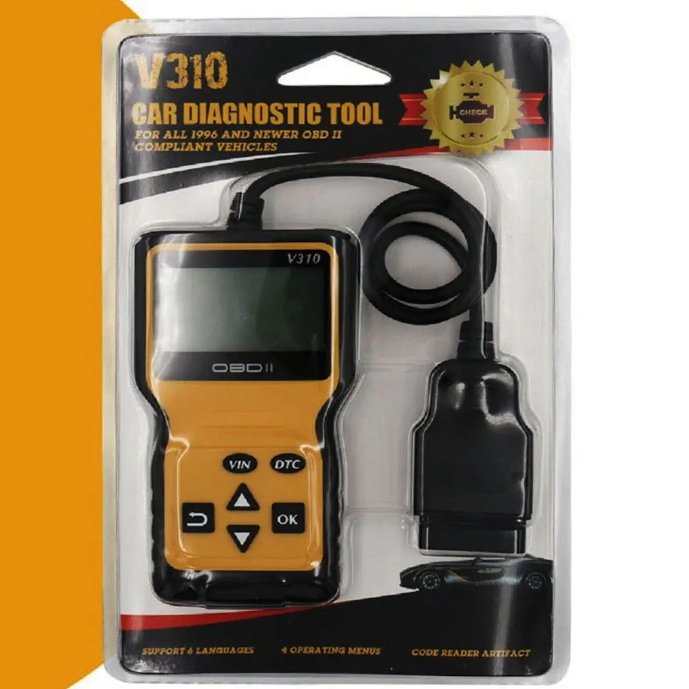 Автомобильный сканер viecar V310 OBD2 многоязычный для чтения данных в режиме реального