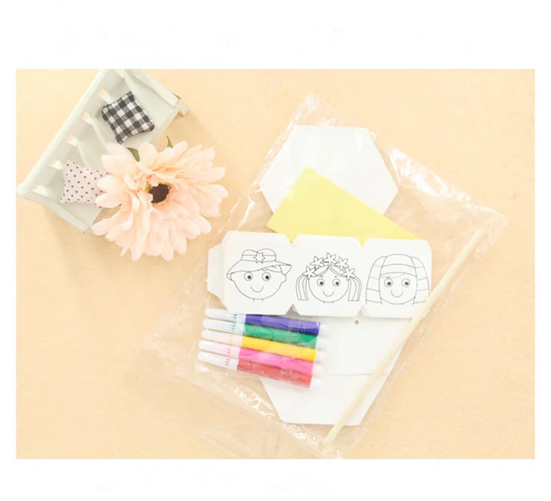 Happyxuan 3 комплекта DIY вращать платье-вверх воды раскраска игрушки Живопись Дети