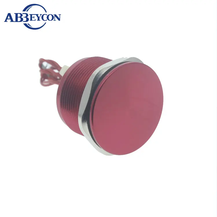 Abbeycon Momentary Flat Head 2A 19mm Normally Open Waterproof Aluminium Alloy Wired Silver IP68 Touch Piezo Switch | Обустройство