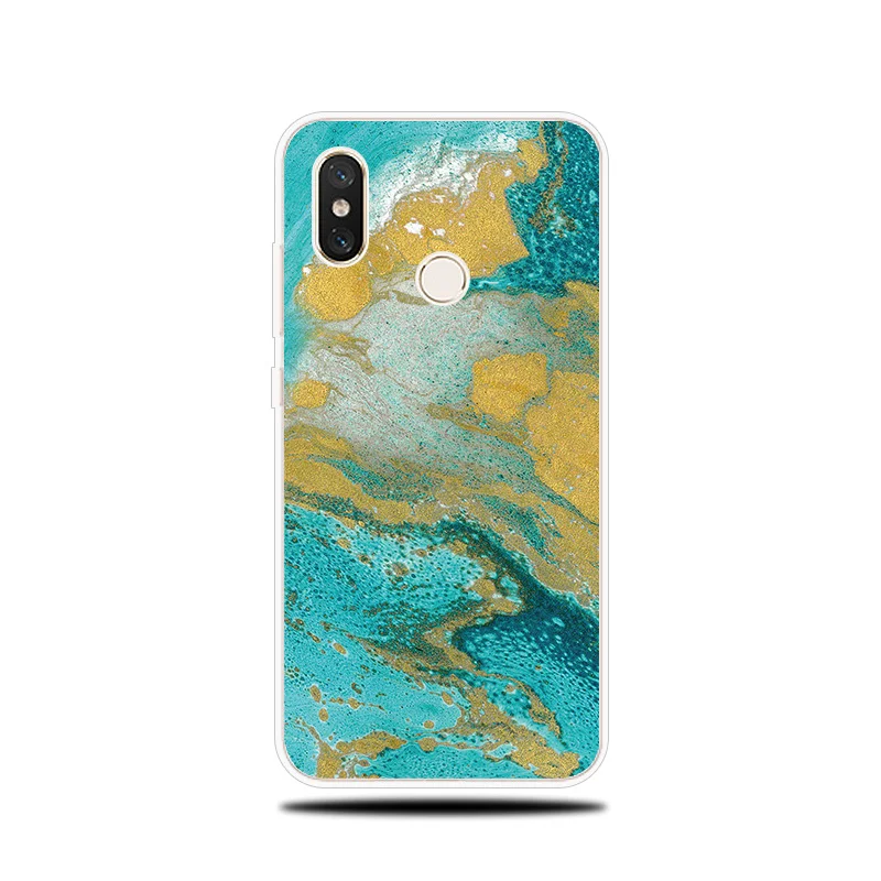 Marble Patterned Silicone Case For Xiaomi Mi 5X A1 A2 6 6X Note 3 8 9 SE Lite Pro Mix 2 S Pocophone F1 Cover Soft |